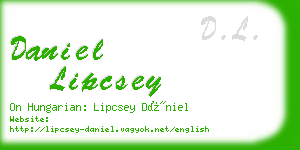 daniel lipcsey business card